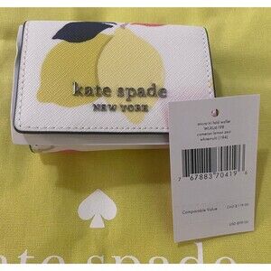 NWT OVER 40% off!  Kate Spade cameron lemon zest trifold wallet